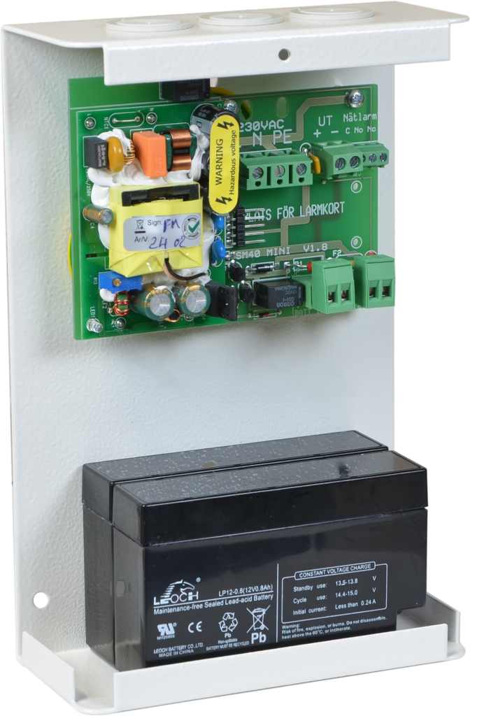 SM40 Mini – öppen kapsling med installerat batteri